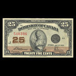 Canada, Dominion du Canada, 25 cents <br /> 2 juillet 1923