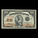 Canada, Dominion du Canada, 25 cents <br /> 2 juillet 1923