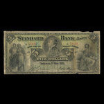 Canada, Standard Bank of Canada, 5 dollars <br /> 1 mai 1891