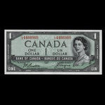 Canada, Banque du Canada, 1 dollar <br /> 1954