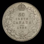 Canada, Georges V, 50 cents <br /> 1934