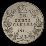Canada, Georges V, 10 cents <br /> 1911