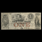 Canada, Banque de la Cité, 1 dollar <br /> 2 mai 1851