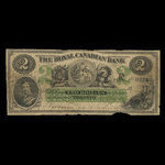 Canada, Royal Canadian Bank, 2 dollars <br /> 4 juillet 1865