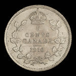 Canada, Georges V, 5 cents <br /> 1916