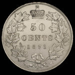 Canada, Victoria, 50 cents <br /> 1871