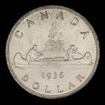Canada, Georges V, 1 dollar <br /> 1936