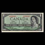 Canada, Banque du Canada, 1 dollar <br /> 1954