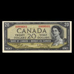 Canada, Banque du Canada, 20 dollars <br /> 1954
