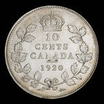 Canada, Georges V, 10 cents <br /> 1920