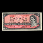 Canada, Banque du Canada, 2 dollars <br /> 1954