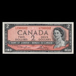 Canada, Banque du Canada, 2 dollars <br /> 1954