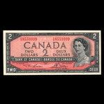 Canada, Banque du Canada, 2 dollars <br /> 1954