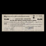 Canada, Cité de Chicoutimi, 3 dollars <br /> 21 décembre 1932