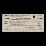Canada, Cité de Chicoutimi, 5 dollars <br /> 30 septembre 1933