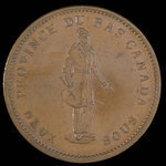 Canada, Banque de la Cité, 1 penny <br /> 1837