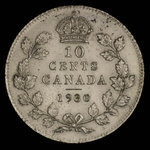 Canada, Georges V, 10 cents <br /> 1930