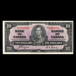 Canada, Banque du Canada, 10 dollars <br /> 2 janvier 1937