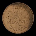 Canada, Georges VI, 1 cent <br /> 1949