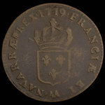 France, Louis XV, 2 sous <br /> 1719