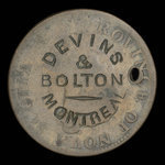Canada, Devins & Bolton, aucune dénomination <br /> 1867