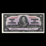 Canada, Banque du Canada, 10 dollars <br /> 2 janvier 1937