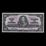 Canada, Banque du Canada, 10 dollars <br /> 2 janvier 1937