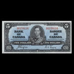 Canada, Banque du Canada, 5 dollars <br /> 2 janvier 1937