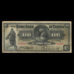 Canada, Home Bank of Canada, 100 dollars <br /> 1 mars 1917