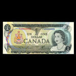 Canada, Banque du Canada, 1 dollar <br /> 1973