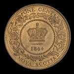 Canada, Province de la Nouvelle-Écosse, 1 cent <br /> 1864