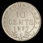 Canada, Georges V, 10 cents <br /> 1917