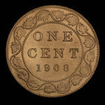 Canada, Édouard VII, 1 cent <br /> 1908