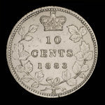 Canada, Victoria, 10 cents : 1883