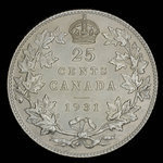 Canada, Georges V, 25 cents <br /> 1931