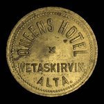 Canada, Queens Hotel, 1 consommation <br /> 1909