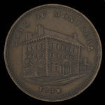 Canada, Banque de Montréal, 1/2 penny : 1839