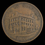 Canada, Banque de Montréal, 1 penny <br /> 1839