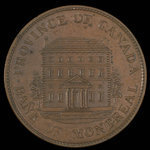 Canada, Banque de Montréal, 1/2 penny <br /> 1845
