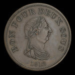 Canada, inconnu, 1 penny <br /> 1812