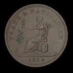 Canada, inconnu, 1 penny <br /> 1814
