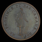 Canada, Banque de la Cité, 1/2 penny : 1837