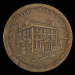 Canada, Banque de Montréal, 1/2 penny <br /> 1838