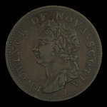Canada, Province de la Nouvelle-Écosse, 1/2 penny <br /> 1823