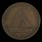 Canada, inconnu, 1/2 penny <br /> 1820