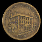 Canada, Banque de Montréal, 1 penny : 1838