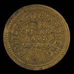 Canada, Pritchard & Andrews, aucune dénomination <br /> 1888