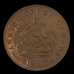 Canada, Bank of Upper Canada (York), 1/2 penny <br /> 1857