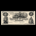 Canada, Province du Canada, 2 dollars <br /> 1 octobre 1866