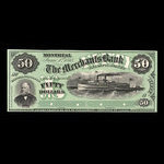 Canada, Merchants Bank (The), 50 dollars <br /> 1 juin 1864